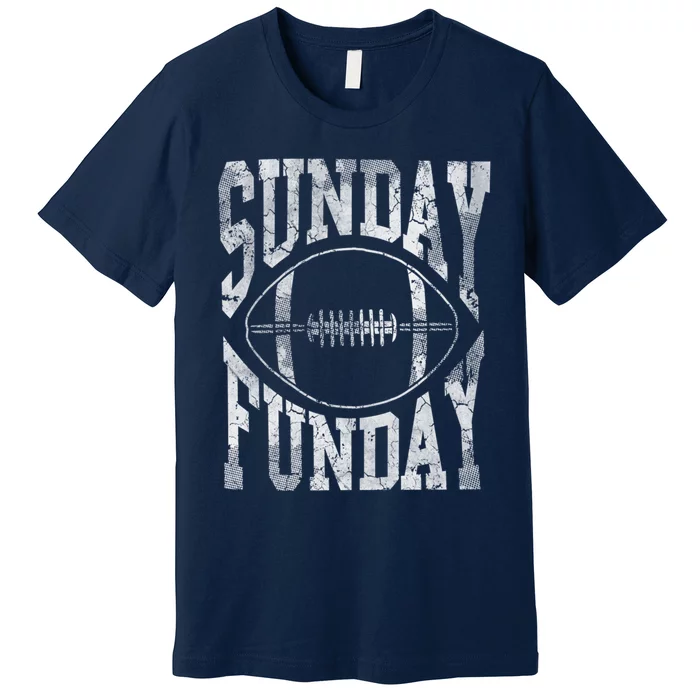 Vintage Sunday Funday Football Hoodie Premium T-Shirt