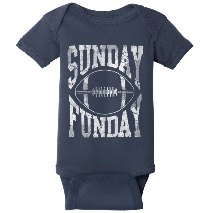 Vintage Sunday Funday Football Hoodie Baby Bodysuit