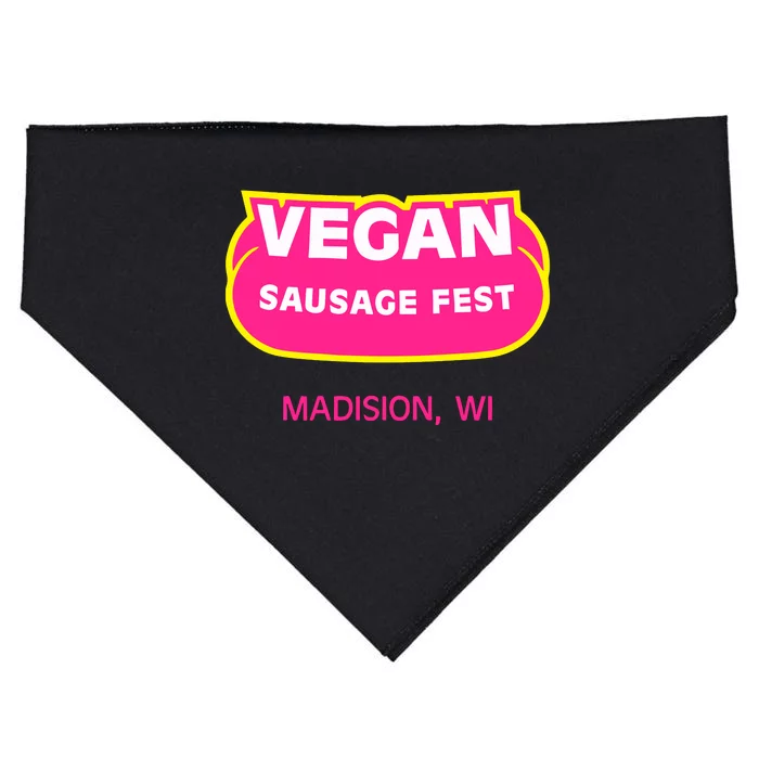 Vegan Sausage Fest Madison Wi USA-Made Doggie Bandana