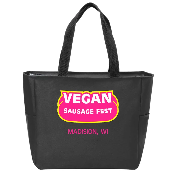 Vegan Sausage Fest Madison Wi Zip Tote Bag