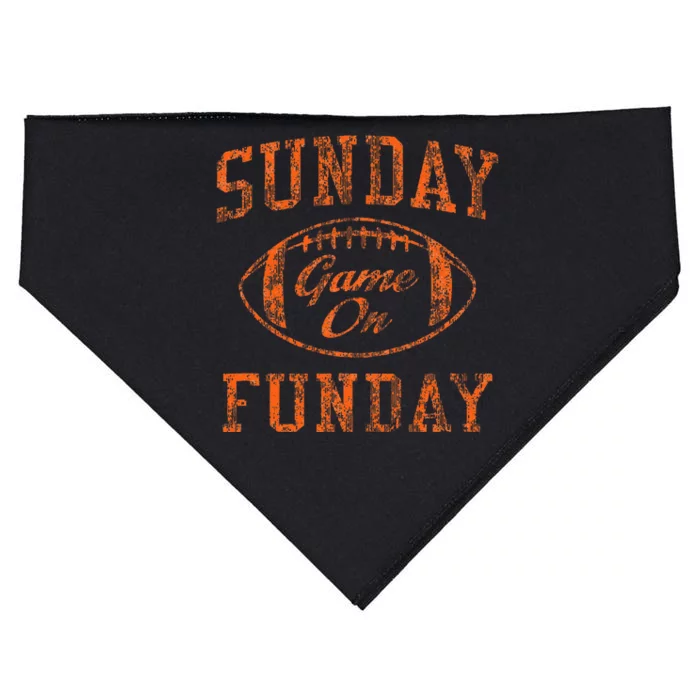 Vintage Sunday Funday Cleveland Football Retro USA-Made Doggie Bandana