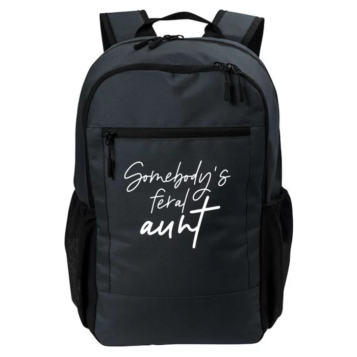 Vintage Somebodys Feral Aunt Funny Mothers Day Mom Mama Cool Gift Daily Commute Backpack