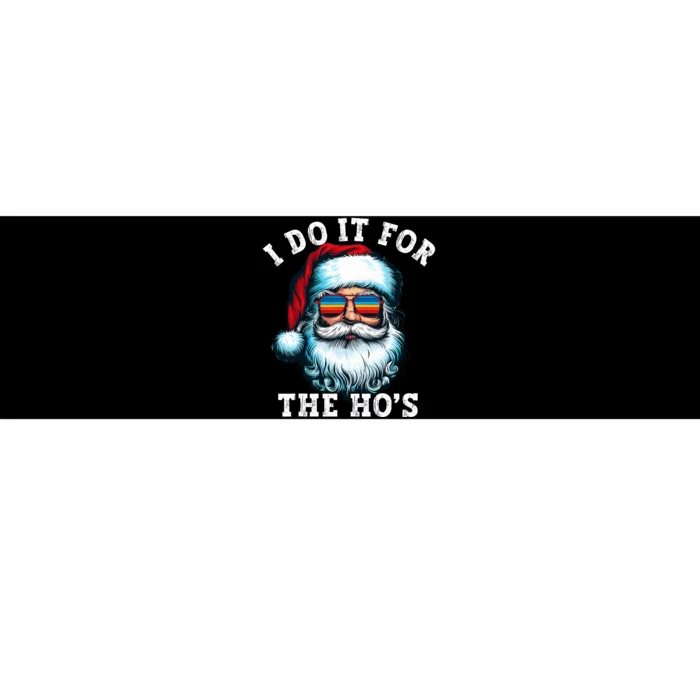 Vintage Santa Face I Do It For The HoS Santa Christmas Bumper Sticker