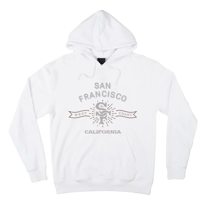 Vintage San Francisco Sf California West Cost Logo Hoodie