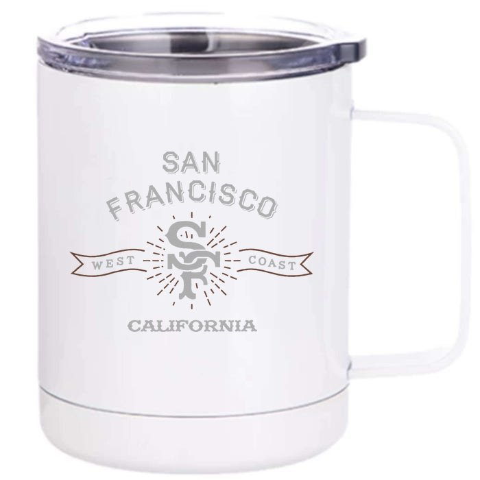 Vintage San Francisco Sf California West Cost Logo Front & Back 12oz Stainless Steel Tumbler Cup