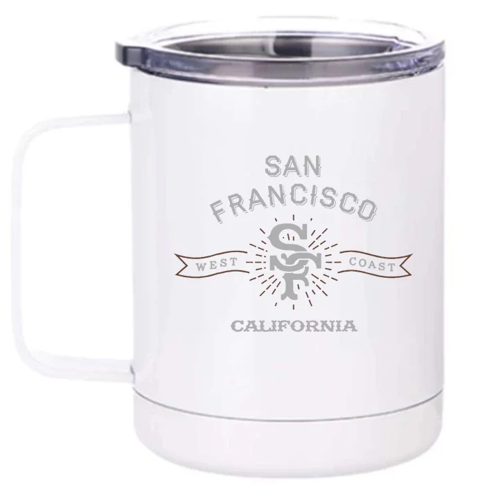 Vintage San Francisco Sf California West Cost Logo Front & Back 12oz Stainless Steel Tumbler Cup