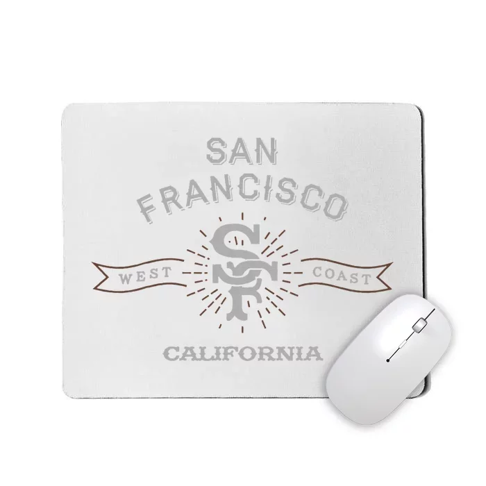 Vintage San Francisco Sf California West Cost Logo Mousepad