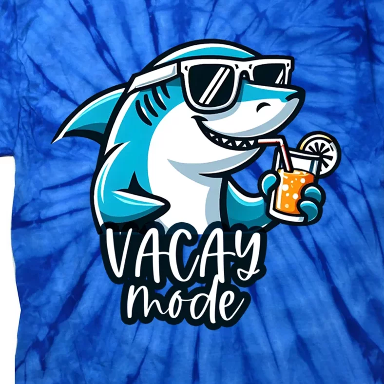 Vacation Summer Funny Shark Sunglasses Family Vacay Mode Cool Gift Tie-Dye T-Shirt