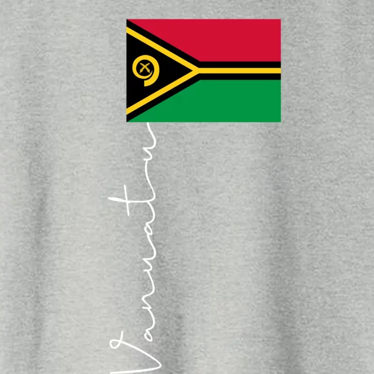 Vanuatu Signature Flag Pole Patriotic Gift Women's Crop Top Tee