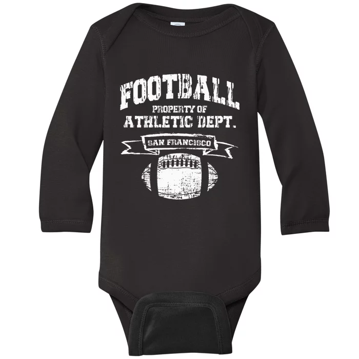 Vintage San Francisco Football Athletic Department Merchandise Baby Long Sleeve Bodysuit