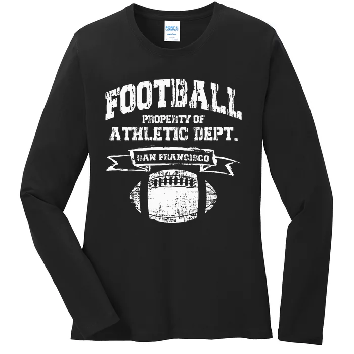 Vintage San Francisco Football Athletic Department Merchandise Ladies Long Sleeve Shirt