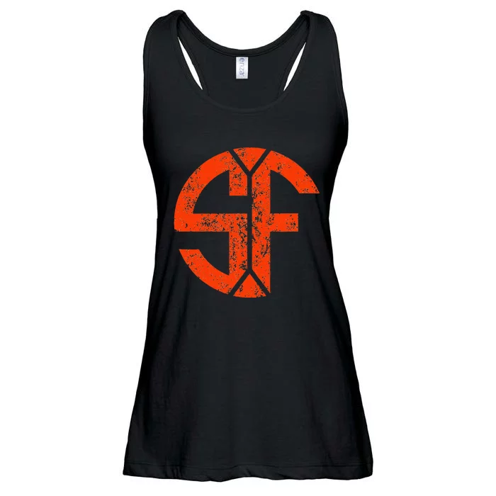 Vintage San Francisco Sf Home Monogram Game Day Ladies Essential Flowy Tank