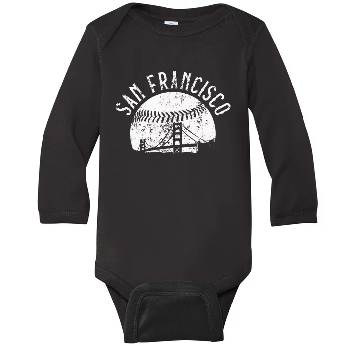 Vintage San Francisco California Skyline Apparel Baby Long Sleeve Bodysuit