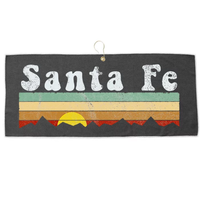 Vintage Santa Fe New Mexico Retro Gift Large Microfiber Waffle Golf Towel