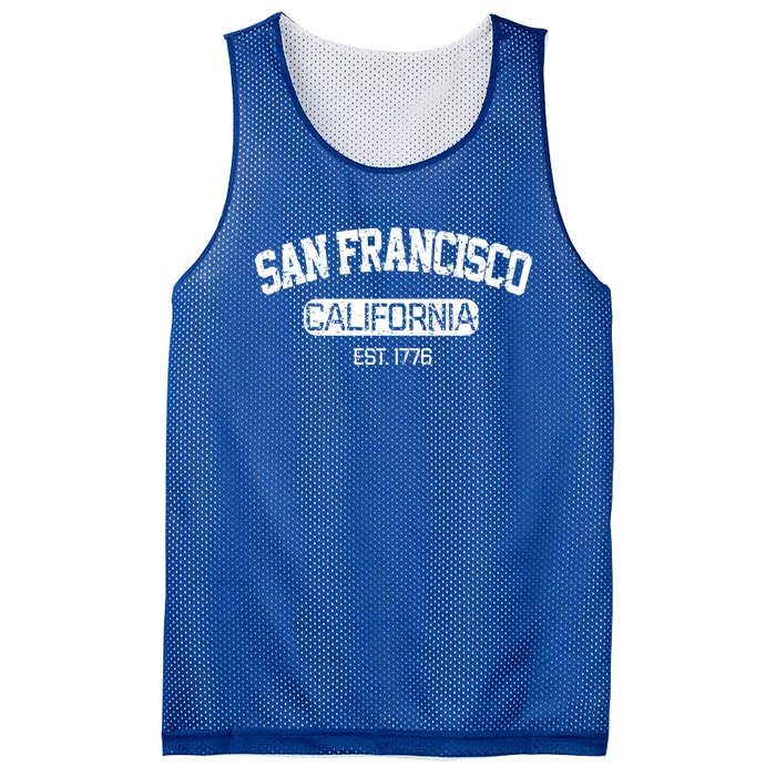 Vintage San Francisco California Est 1776 Souvenir Gift Mesh Reversible Basketball Jersey Tank