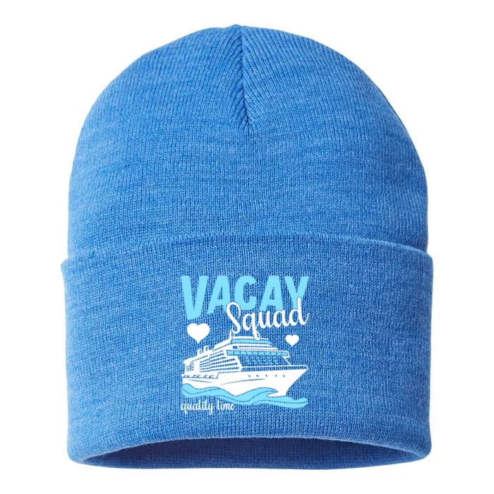 Vacay Squad Family Cruise Vacation Gift Sustainable Knit Beanie