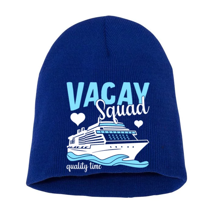 Vacay Squad Family Cruise Vacation Gift Short Acrylic Beanie