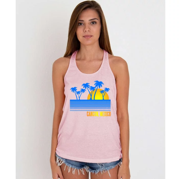 Vacation Souvenir For Cancun Mexico Gift Women's Knotted Racerback Tank