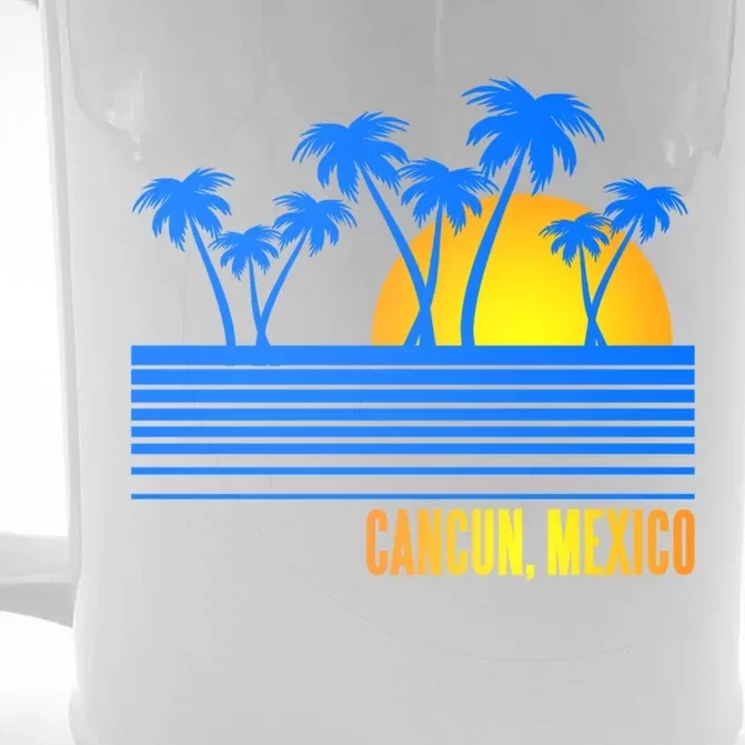 Vacation Souvenir For Cancun Mexico Gift Front & Back Beer Stein