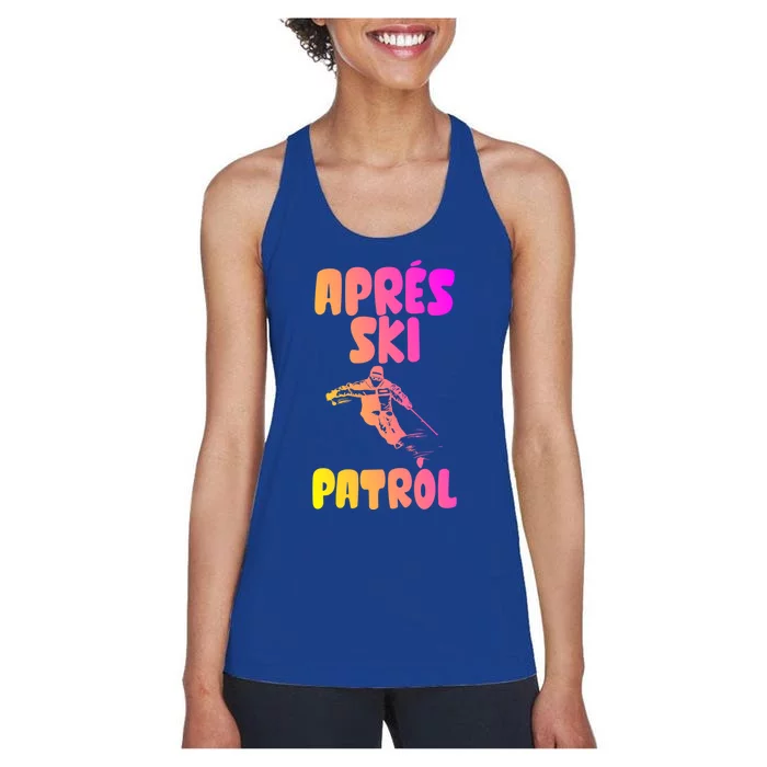 Vintage Skiing Funny Gift Retro Apres Vintage 80s Ski Patrol Cool Gift Women's Racerback Tank