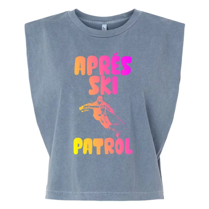 Vintage Skiing Funny Gift Retro Apres Vintage 80s Ski Patrol Cool Gift Garment-Dyed Women's Muscle Tee