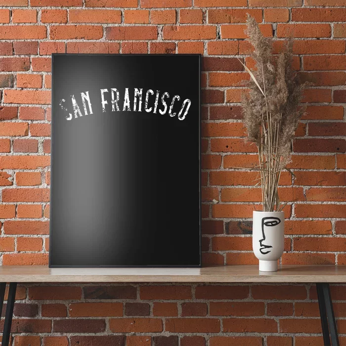 Vintage San Francisco Distressed Text Sf Poster