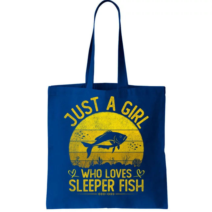 Vintage Sleeper Fish Just A Who Loves Sleeper Fish Gift Tote Bag