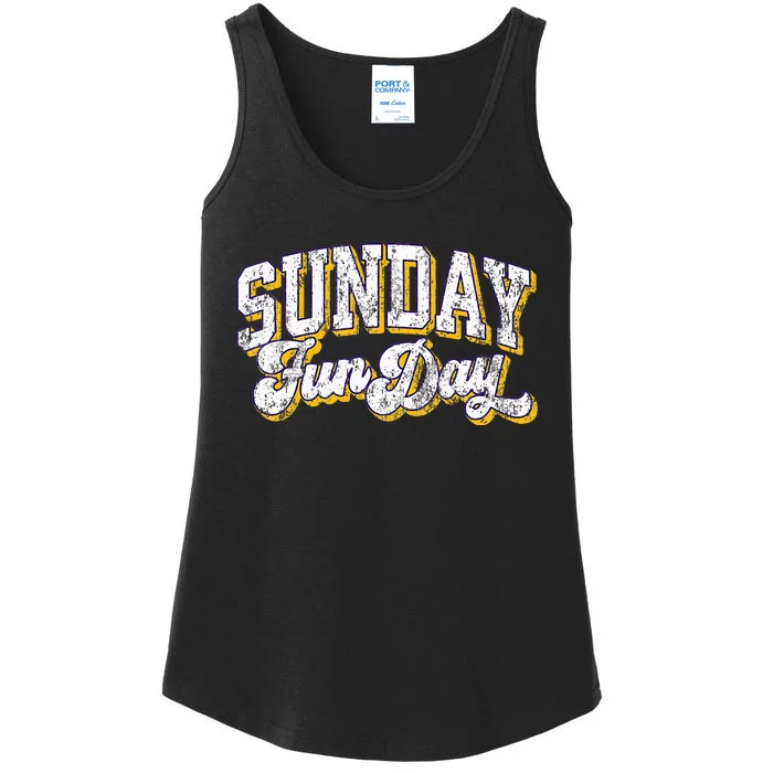 Vintage Sunday Funday Minnesota Football Ladies Essential Tank