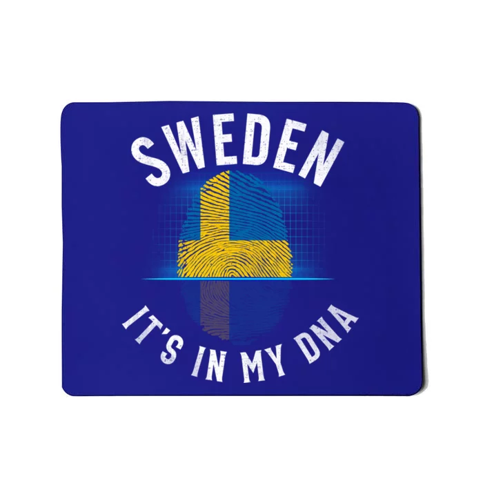 Vintage Sweden Flag It Is In My Dna Swedish Gift Mousepad