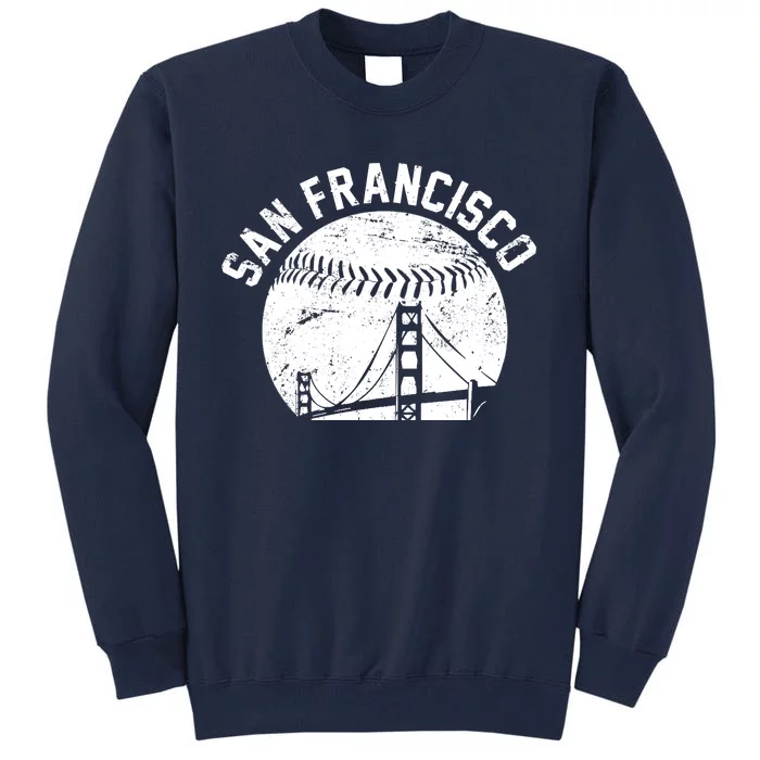 Vintage San Francisco Skyline SF Baseball Tall Sweatshirt