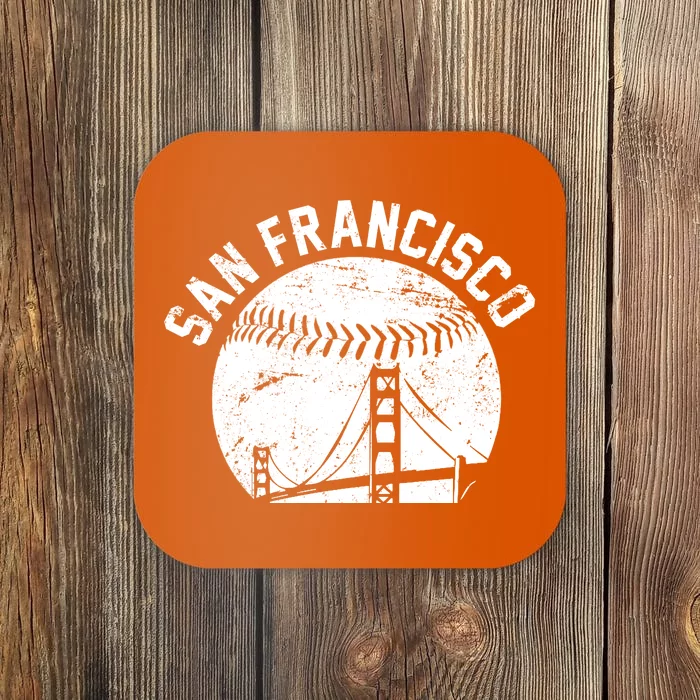 Vintage San Francisco Skyline SF Baseball Coaster