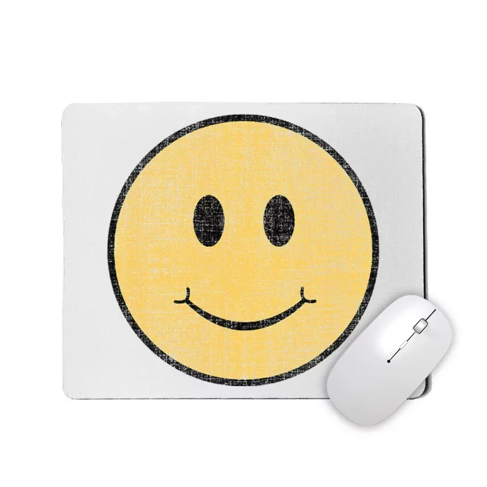 Vintage Smile Face 70s Vibe Yellow Smile Mousepad