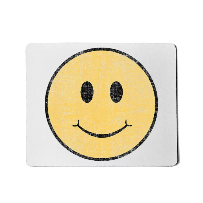 Vintage Smile Face 70s Vibe Yellow Smile Mousepad