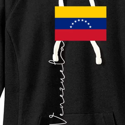 Venezuela Signature Flag Pole Patriotic Gift Women's Fleece Hoodie