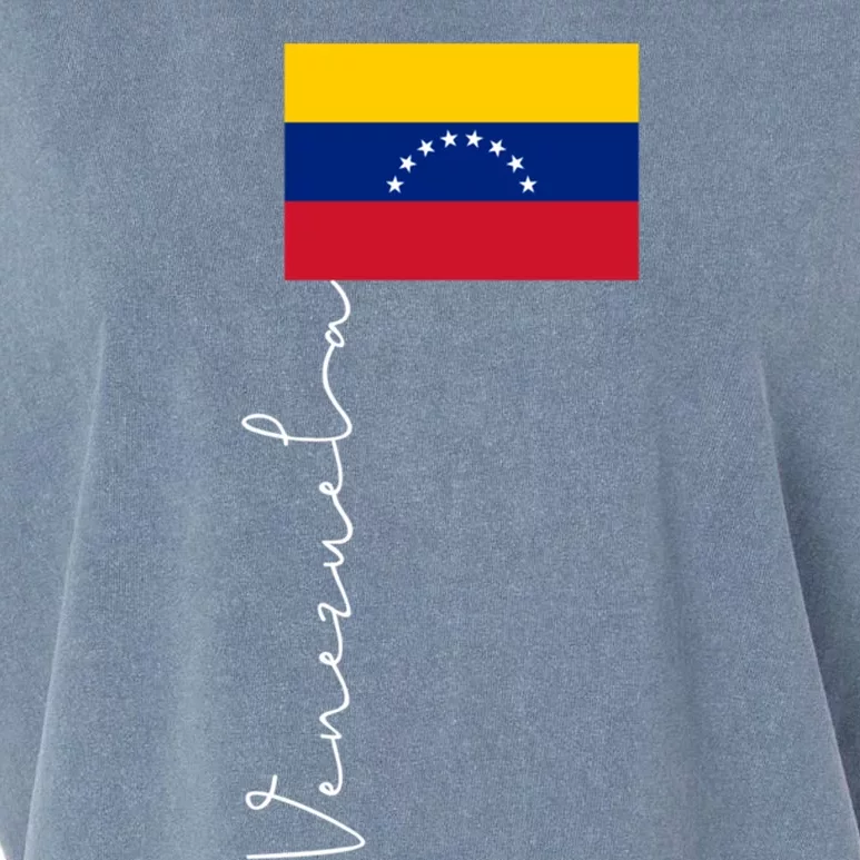 Venezuela Signature Flag Pole Patriotic Gift Garment-Dyed Women's Muscle Tee