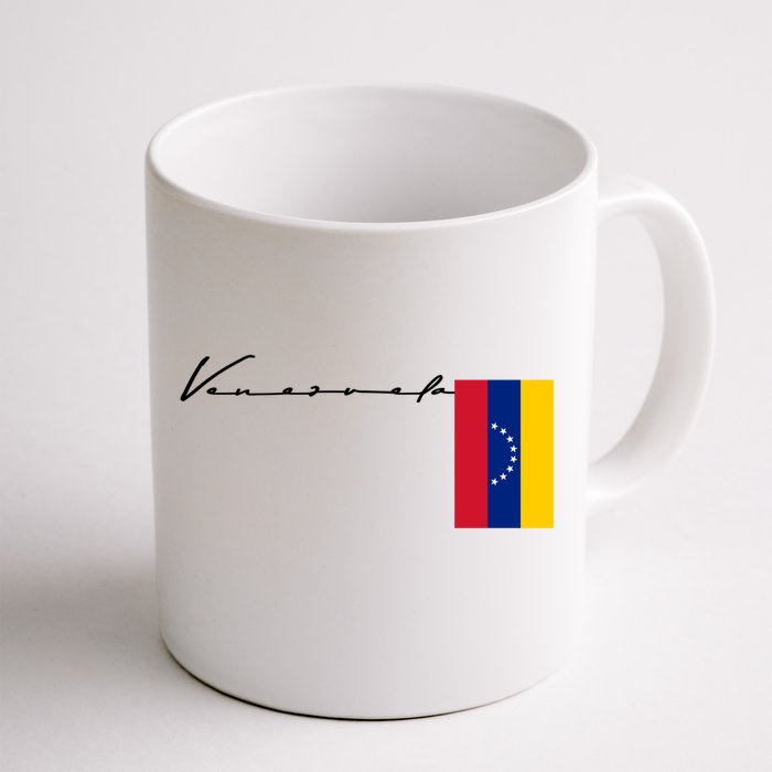 Venezuela Signature Flag Pole Patriotic Gift Front & Back Coffee Mug