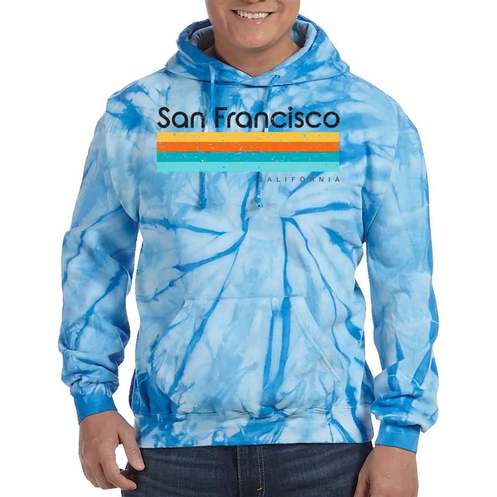 Vintage San Francisco California Ca Retro Tie Dye Hoodie