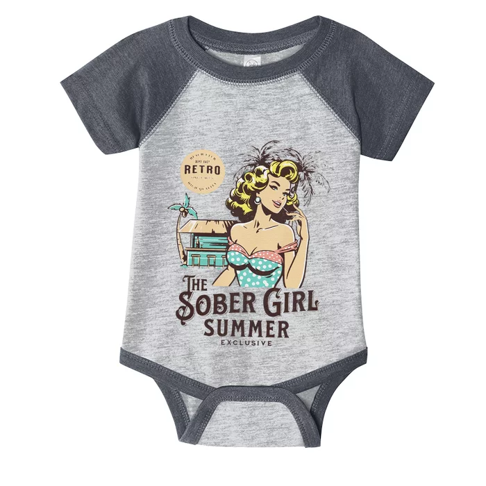 Vintage Sober Girl Summer Infant Baby Jersey Bodysuit