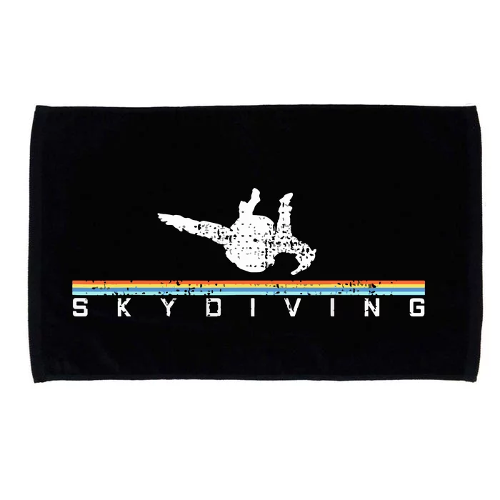 Vintage Skydiving Gift Retro Parachuting Skydiver Microfiber Hand Towel