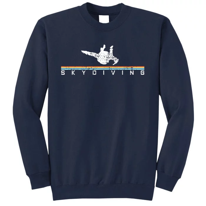 Vintage Skydiving Gift Retro Parachuting Skydiver Tall Sweatshirt