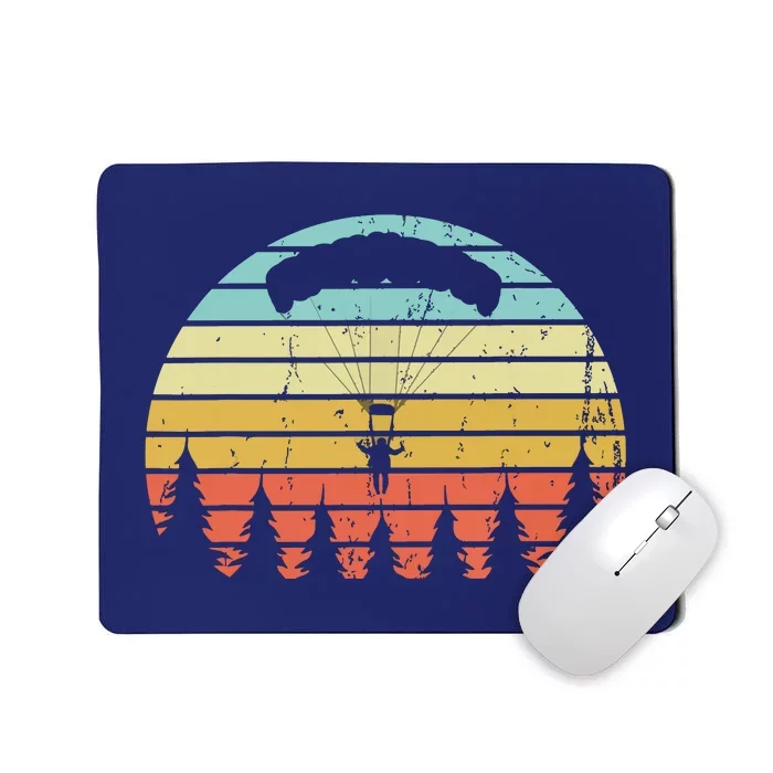 Vintage Skydiving Gift Retro Parachuting Skydiver Mousepad