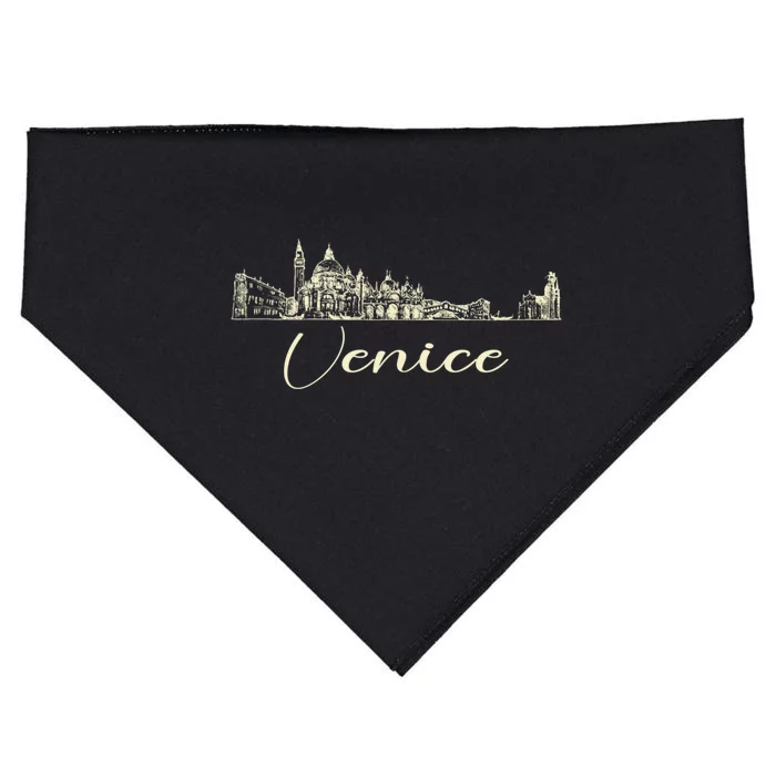 Venice Skyline Gift USA-Made Doggie Bandana