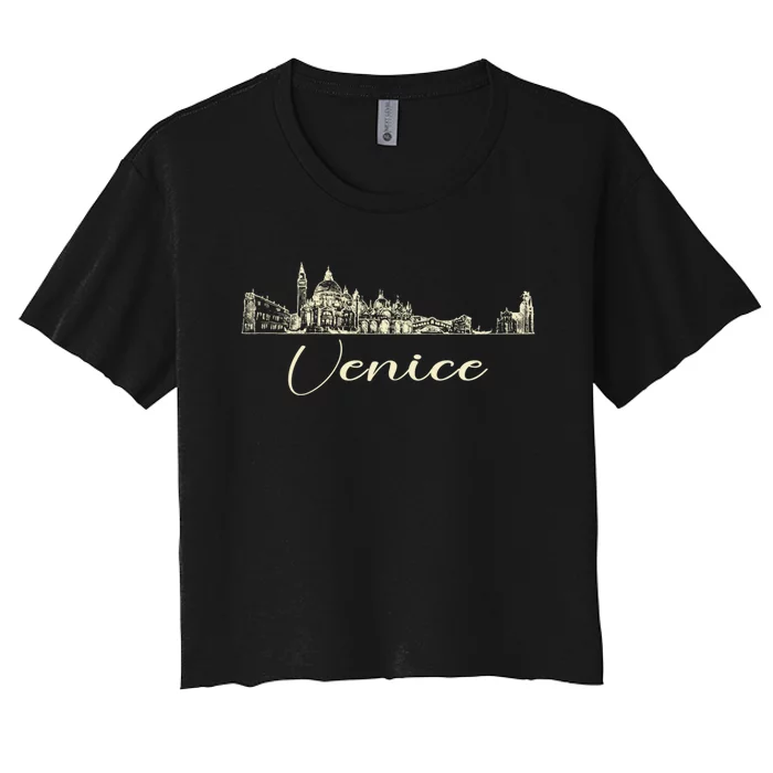 Venice Skyline Gift Women's Crop Top Tee