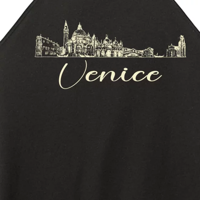 Venice Skyline Gift Women’s Perfect Tri Rocker Tank