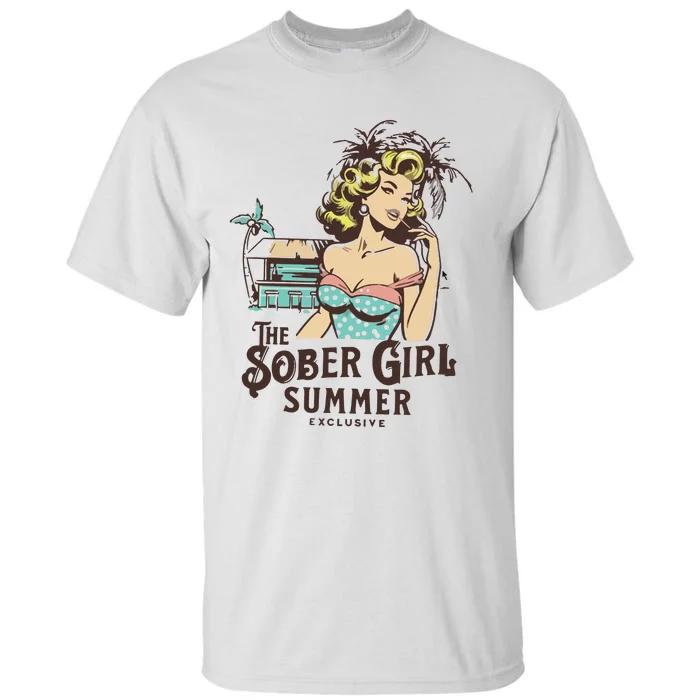 Vintage Sober Girl Summer Tall T-Shirt