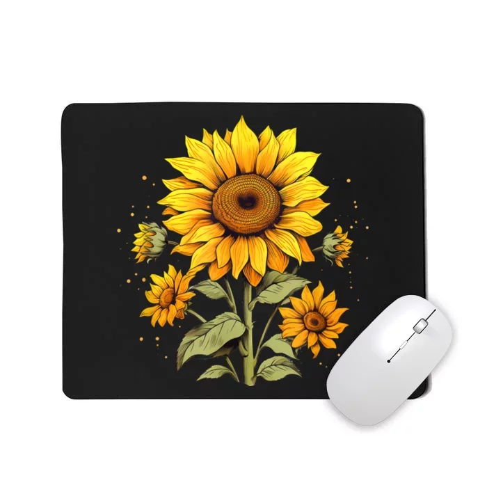 Vintage Sunflower Graphic Mousepad