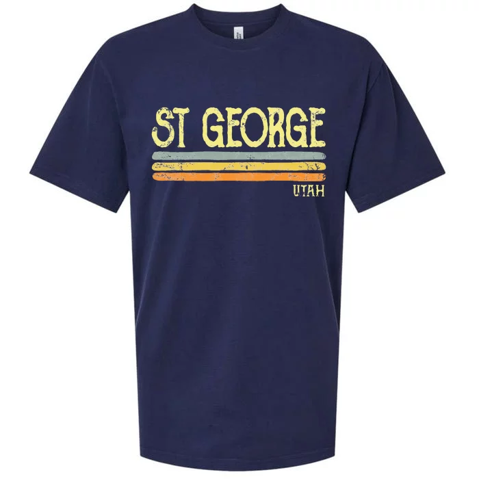 Vintage St George Utah Ut St. Saint Sueded Cloud Jersey T-Shirt