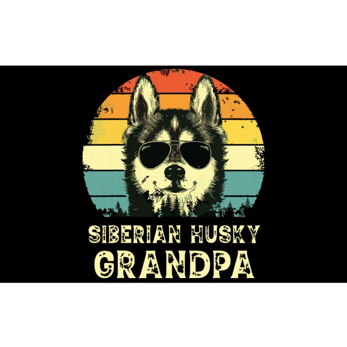 Vintage Siberian Husky Grandpa Dog Lovers Fathers Day Bumper Sticker