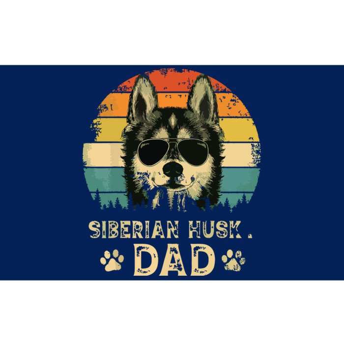 Vintage Siberian Husky Dad Dog Lovers Fathers Day Tee Bumper Sticker