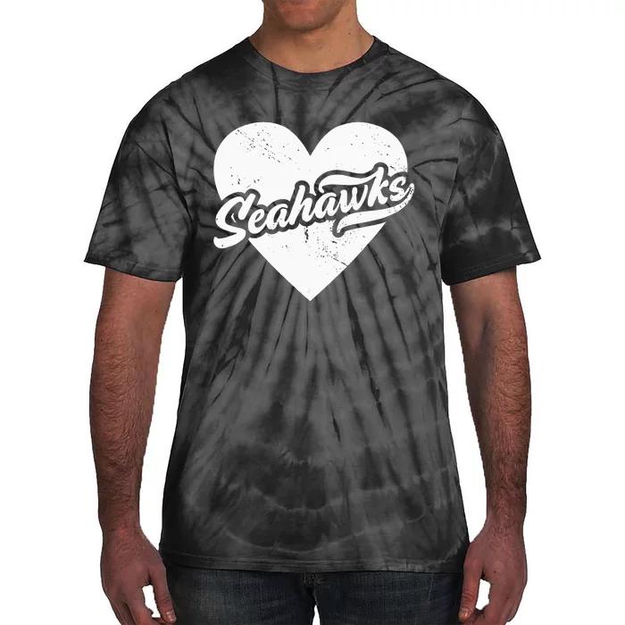 Vintage Seahawks High School Spirit Go Seahawks Love Tie-Dye T-Shirt